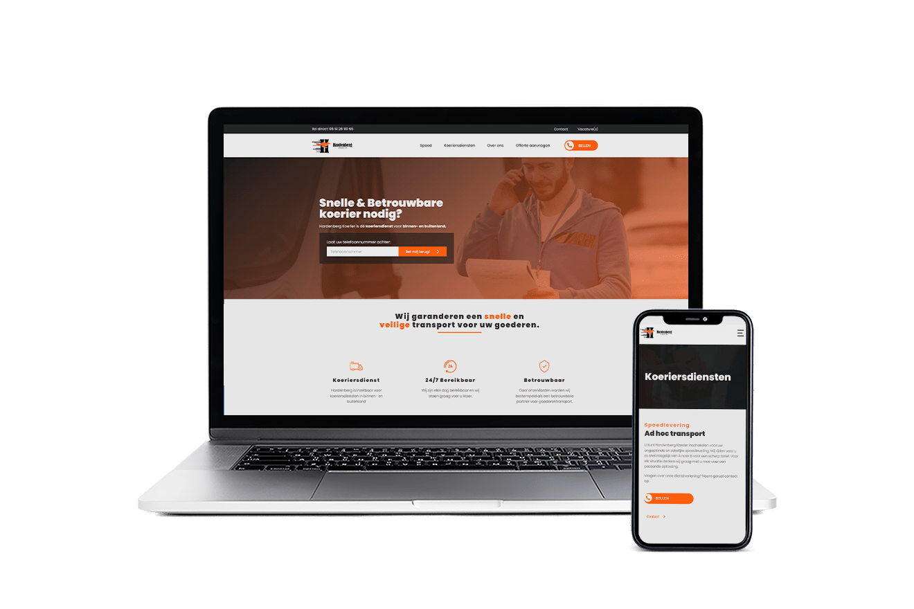 Hardenberg Koerier - WordPress website in Barneveld